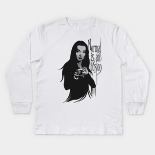 Morticia Addams Kids Long Sleeve T-Shirt